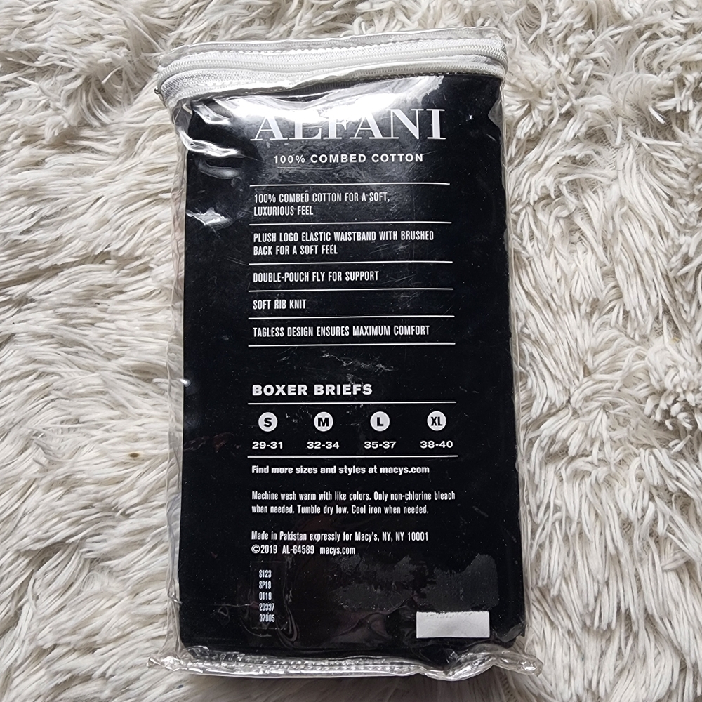 Alfani Men's Combed Cotton Boxer Briefs 4-Pack Size Large - Picture 3 of 5